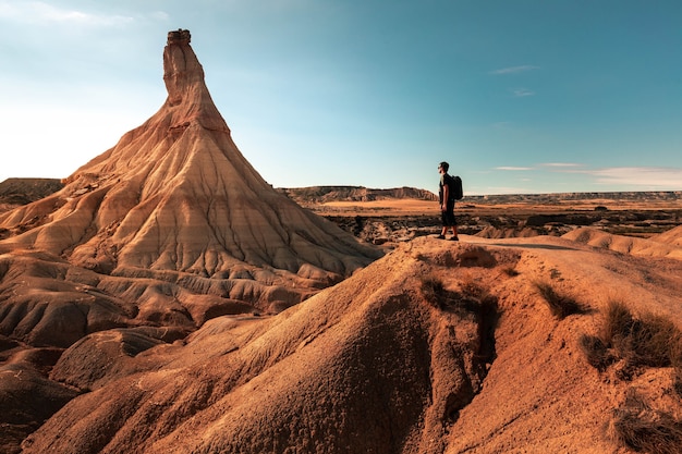 Badlans de Navarra (Bardenas Reales de Navarra) postre en el sur del País Vasco