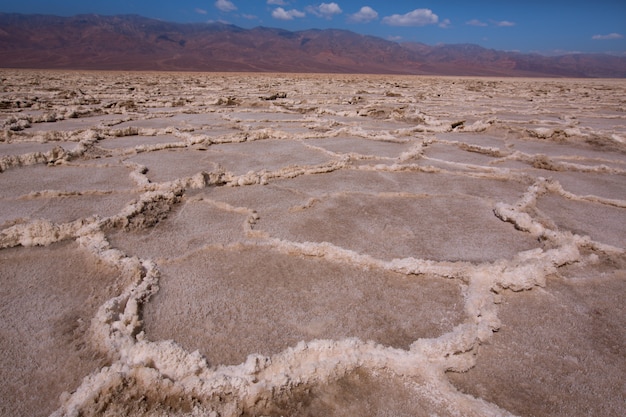 Badwater Basin formaciones de sal del valle de la muerte