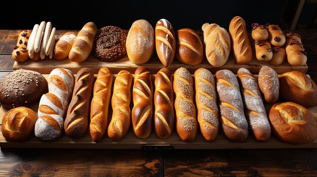 Foto bäckerei-leckereien, die vom bäcker gebacken werden