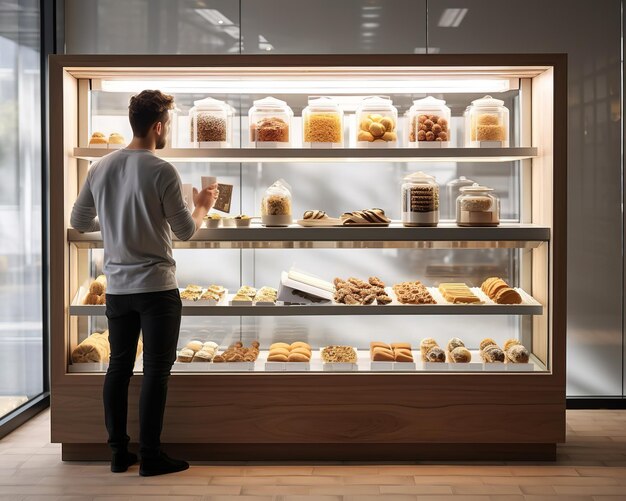 Bäckerei mit frischen Gebäckstücken