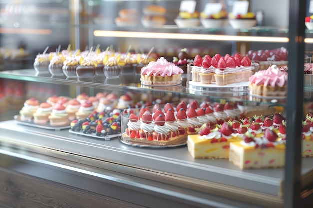 Foto bäckerei- und gebäckvorlage ausstellung einer bäckerei