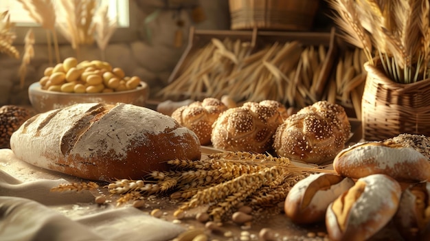 Bäckerei und Getreide