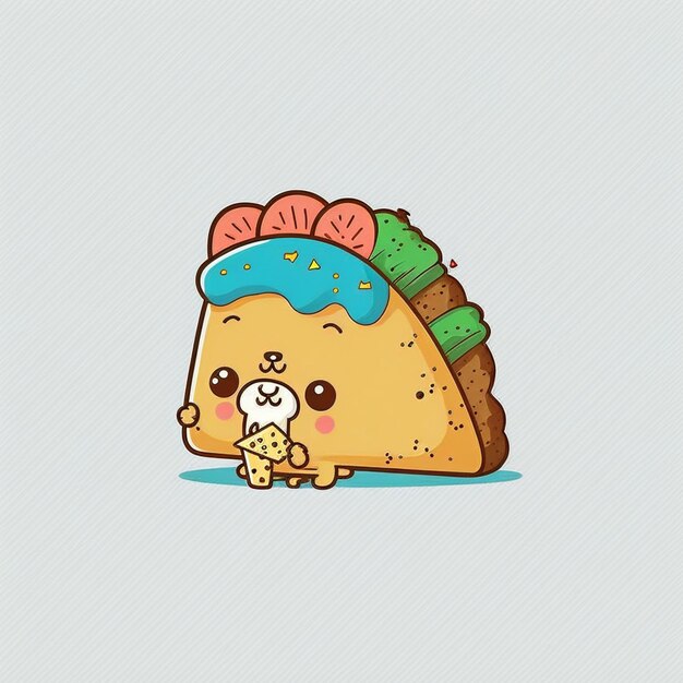 Bär isst einen Taco Vector Illustration