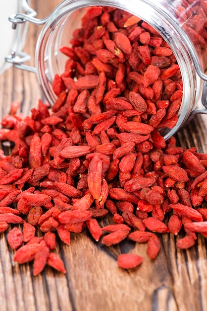 Bagas de goji secas