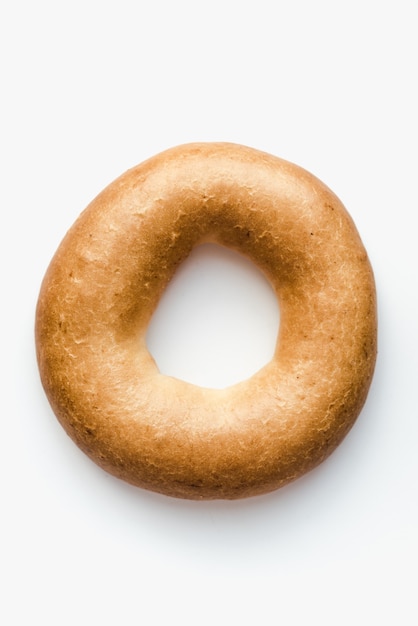 Bagel auf weißem Hintergrund Backwaren