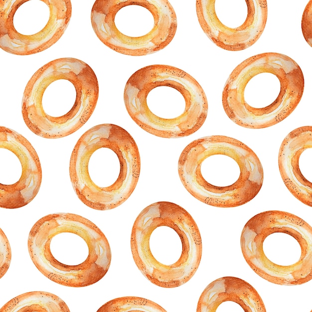 Bagel Backen Aquarell Musterdesign