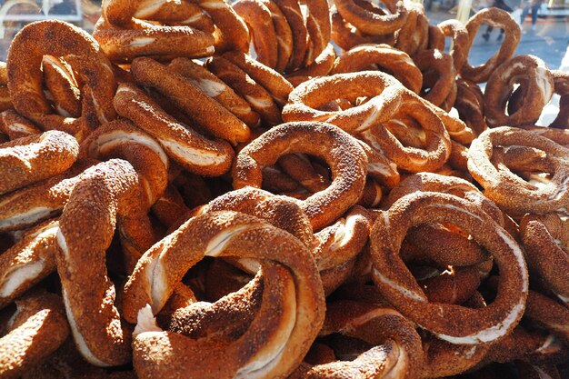 Bagel Simit turco vendendo em uma van
