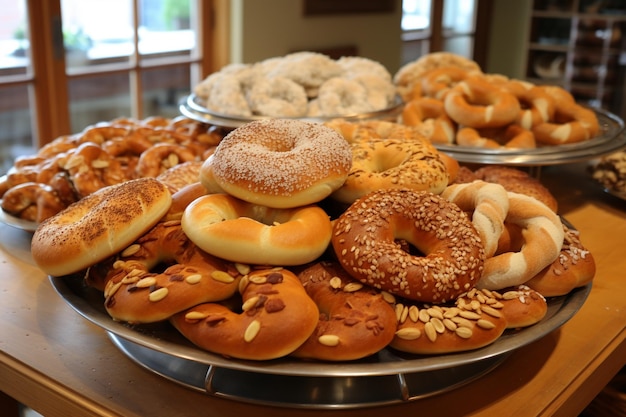 Foto bagels além das fronteiras foto de comida judaica