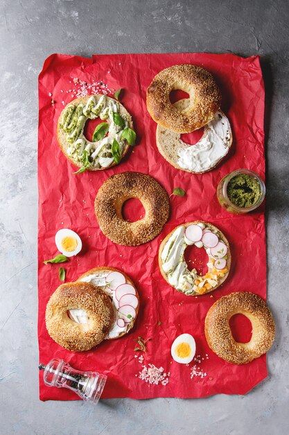 Bagels mit Frischkäse