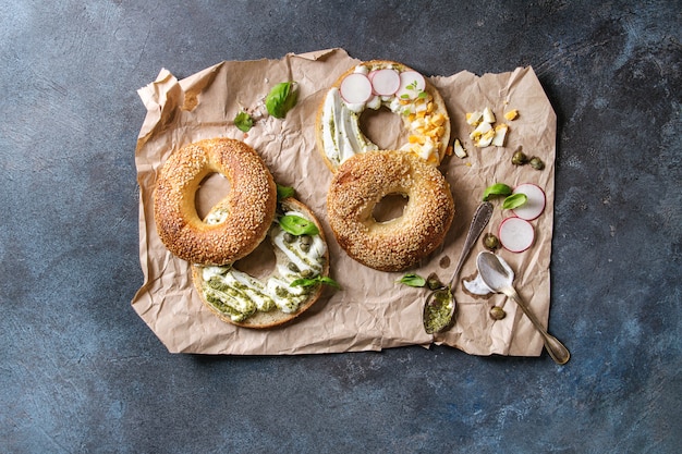 Bagels mit Frischkäse