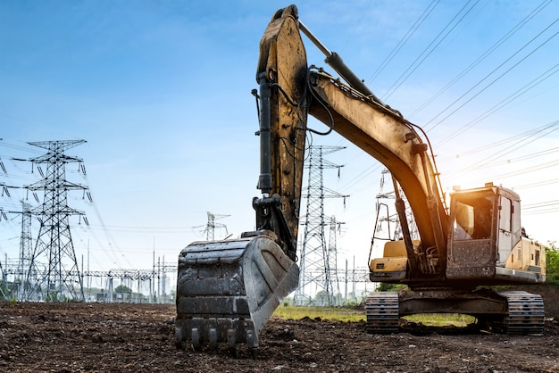 Bagger auf der Baustelle