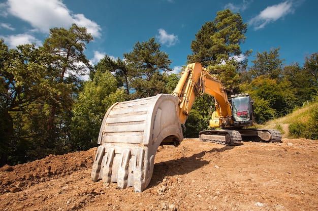 Bagger auf der Baustelle