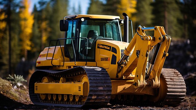 Bagger auf einer Baustelle Schwere Baumaschinen