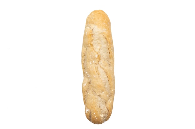 Baguete francesa original isolada no fundo branco