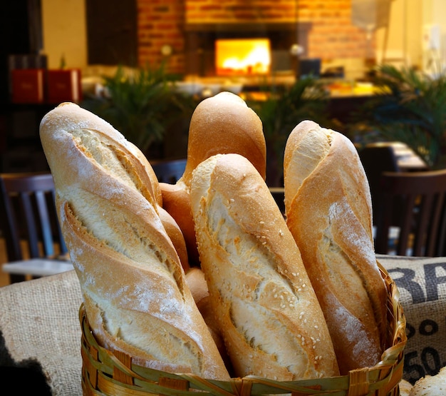 Baguette al horno de leña