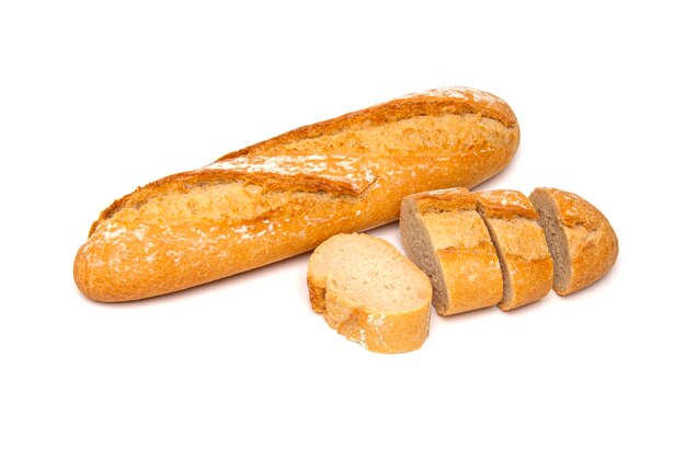 Baguette lokalisiert auf einem weißen Hintergrund