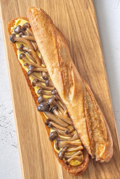 Baguette-Pilz-Sandwich