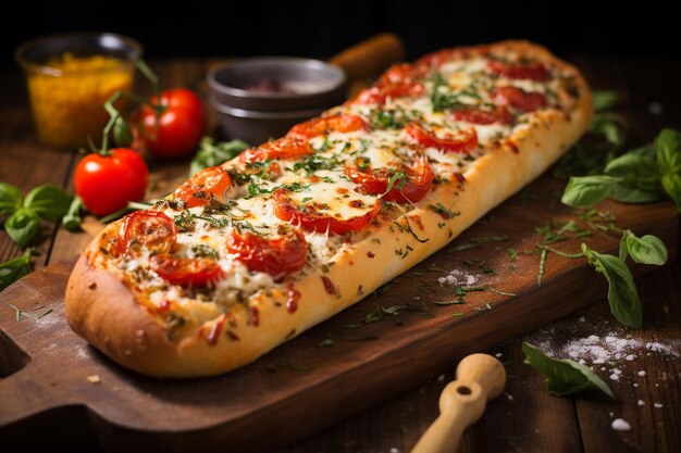 Foto baguette-pizza