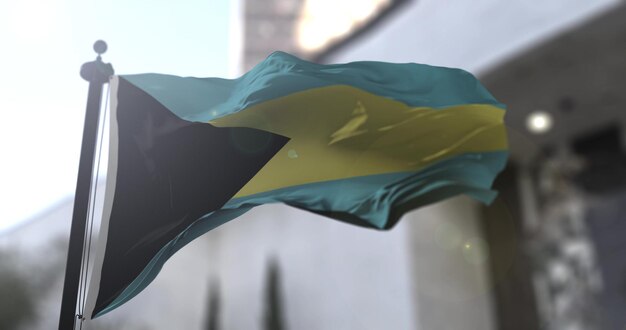 Bahamas Nationalflagge Land schwenkt Flagge Politik und Nachrichten Illustration