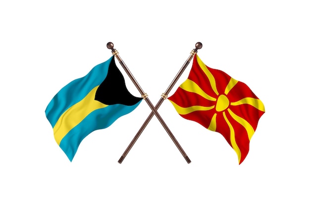 Bahamas versus Macedonia dos países banderas antecedentes