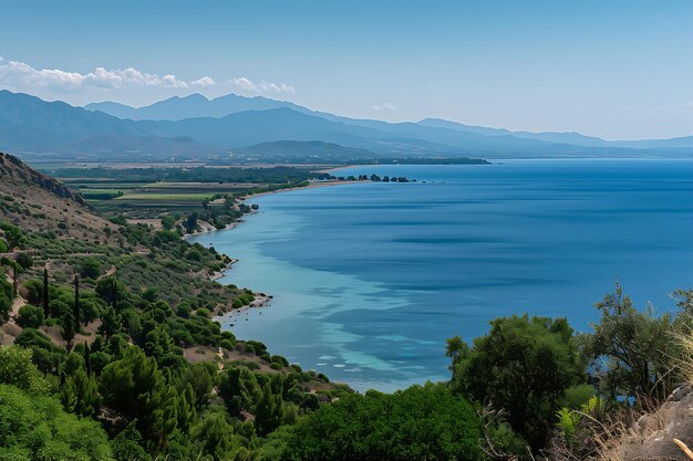 Foto la bahía de la isla de egina