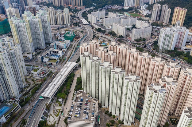 Bahía de Kowloon, Hong Kong 16 de marzo de 2019: ciudad de Hong Kong