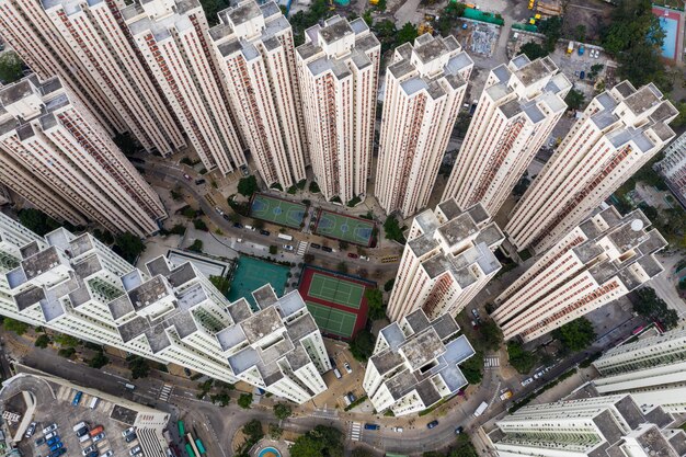 Bahía de Kowloon, Hong Kong 16 de marzo de 2019: ciudad de Hong Kong