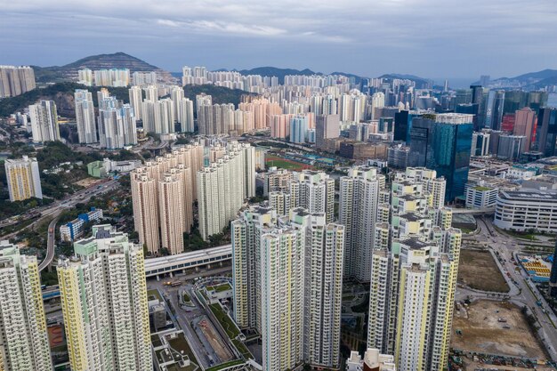 Bahía de Kowloon, Hong Kong 16 de marzo de 2019: ciudad de Hong Kong