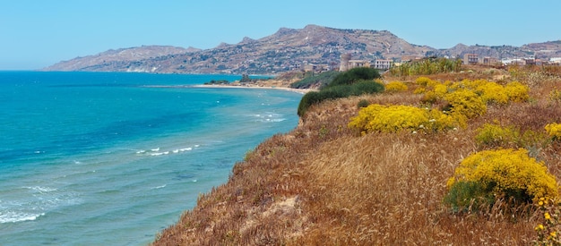 Bahía del mar en Torre di Gaffe Agrigento Sicilia Italia