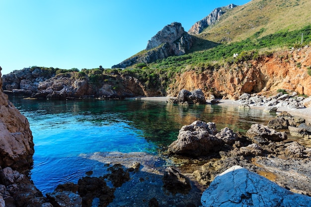 Bahía del mar en Zingaro Park Sicilia Italia