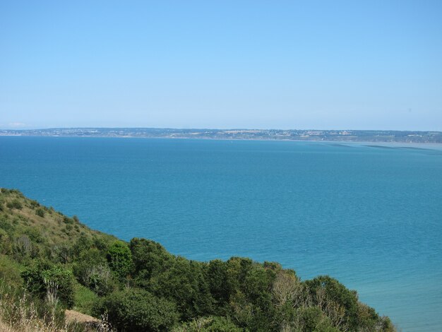 La bahía de Saint-Brieuc vista desde la Pointe du Roselier