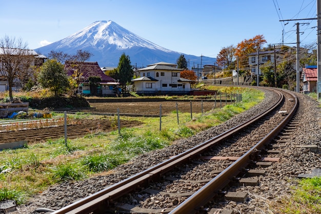 Bahn nach Mt.Fuji in Japan