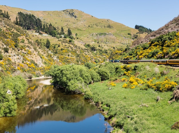 Bahngleis bis Taieri Gorge Neuseeland