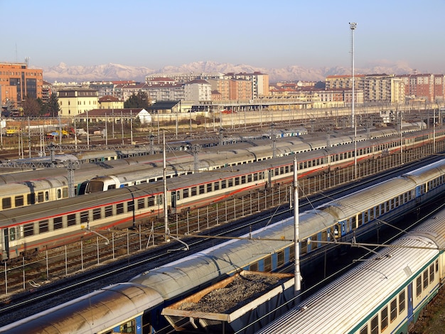 Foto bahngleise für den zug