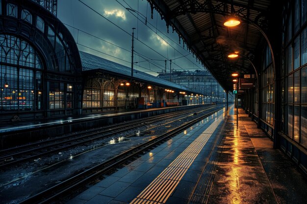 Foto bahnhof zugfahrkonzept