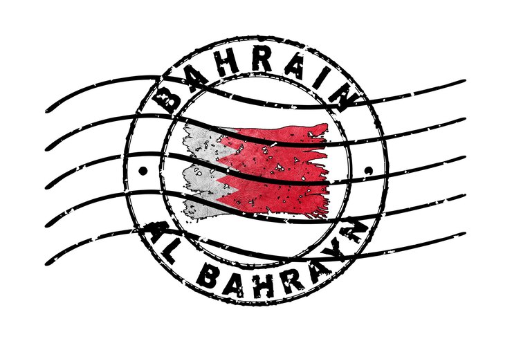 Foto bahrain passport stamp flag travel document