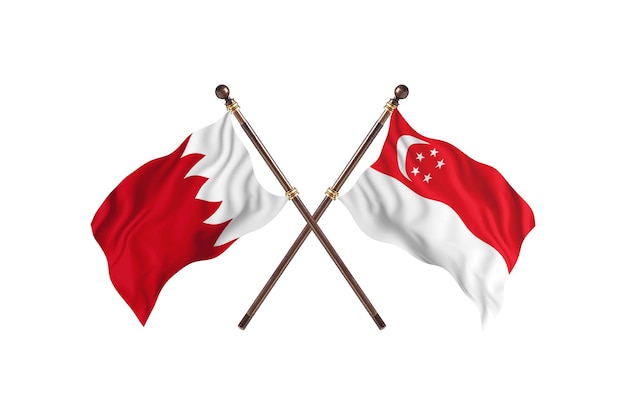 Bahrain versus Cingapura, Fundo de Bandeiras de Dois Países