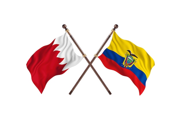 Bahrain versus Equador - Fundo de Bandeiras de Dois Países