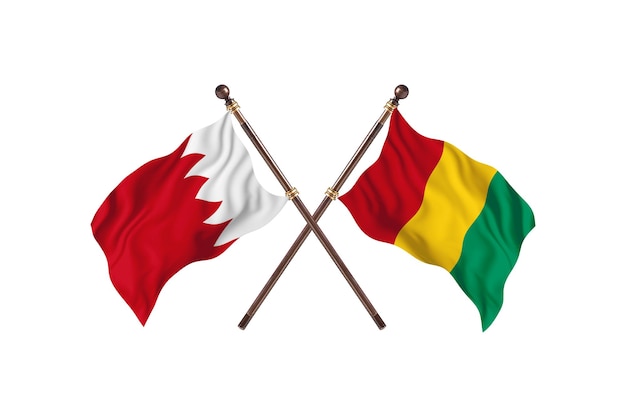 Bahrain versus Guiné-Bissau Fundo de Bandeiras de Dois Países