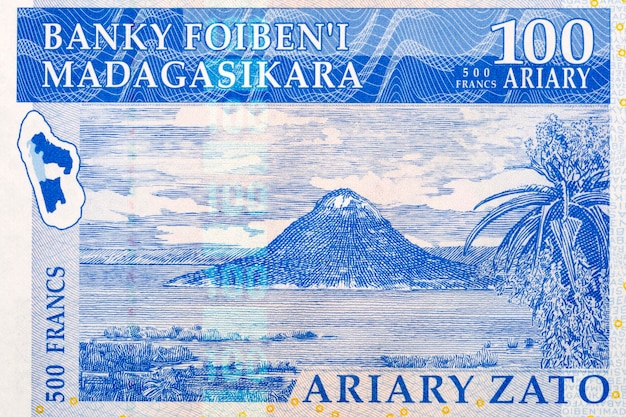 Baía de Antsiranana do velho dinheiro malgaxe Ariary