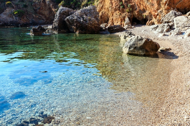 Baía do mar em Zingaro Park Sicília Itália