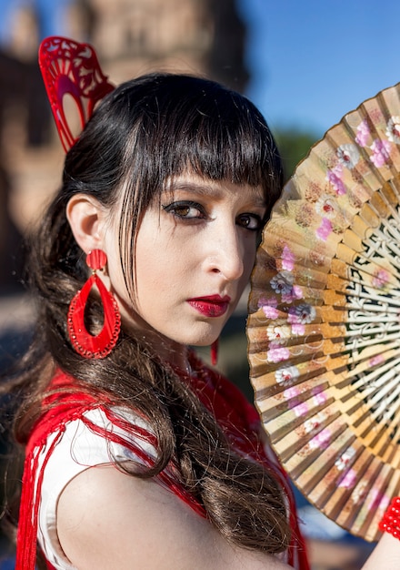 Foto bailarín de flamenco joven elegancia