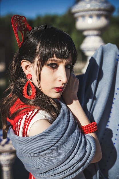 Bailarín de flamenco joven elegancia