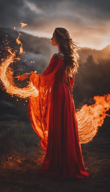 El bailarín de las llamas un viaje etéreo a través de los reinos ardientes
