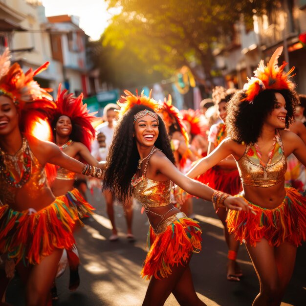 Foto bailarina en el carnaval de tenerife