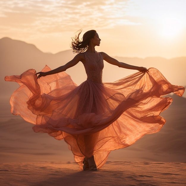 bailarina en el desierto