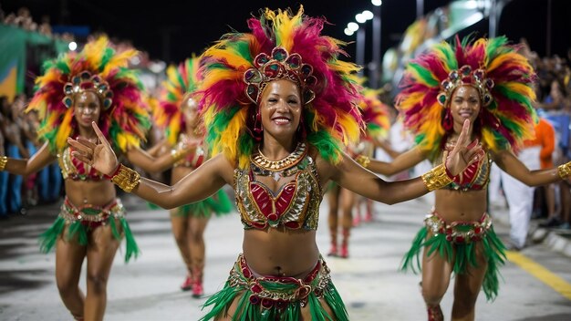 Bailarines de Frevo en el carnaval callejero en Recife Pernambuco Brasil