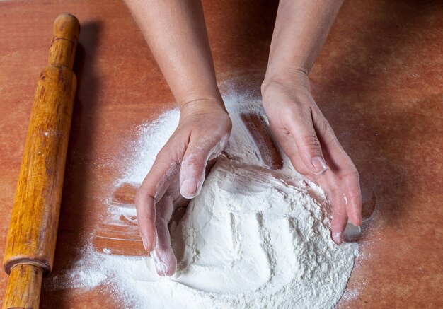 Baker preparó harina para hornear