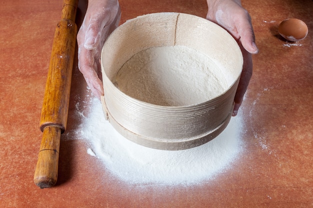 Baker preparou farinha para assar