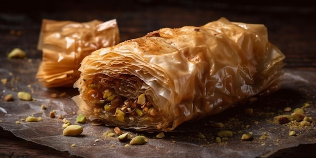 Baklava de cerca